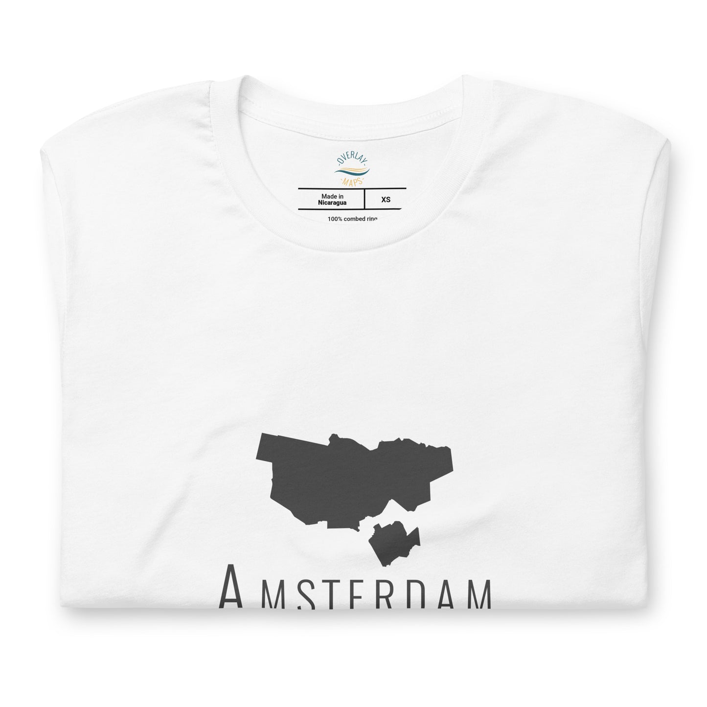 Camiseta unisex con mapa de Ámsterdam, Países Bajos