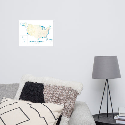 United States of America - USA Map poster