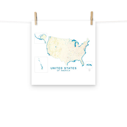 United States of America - USA Map poster