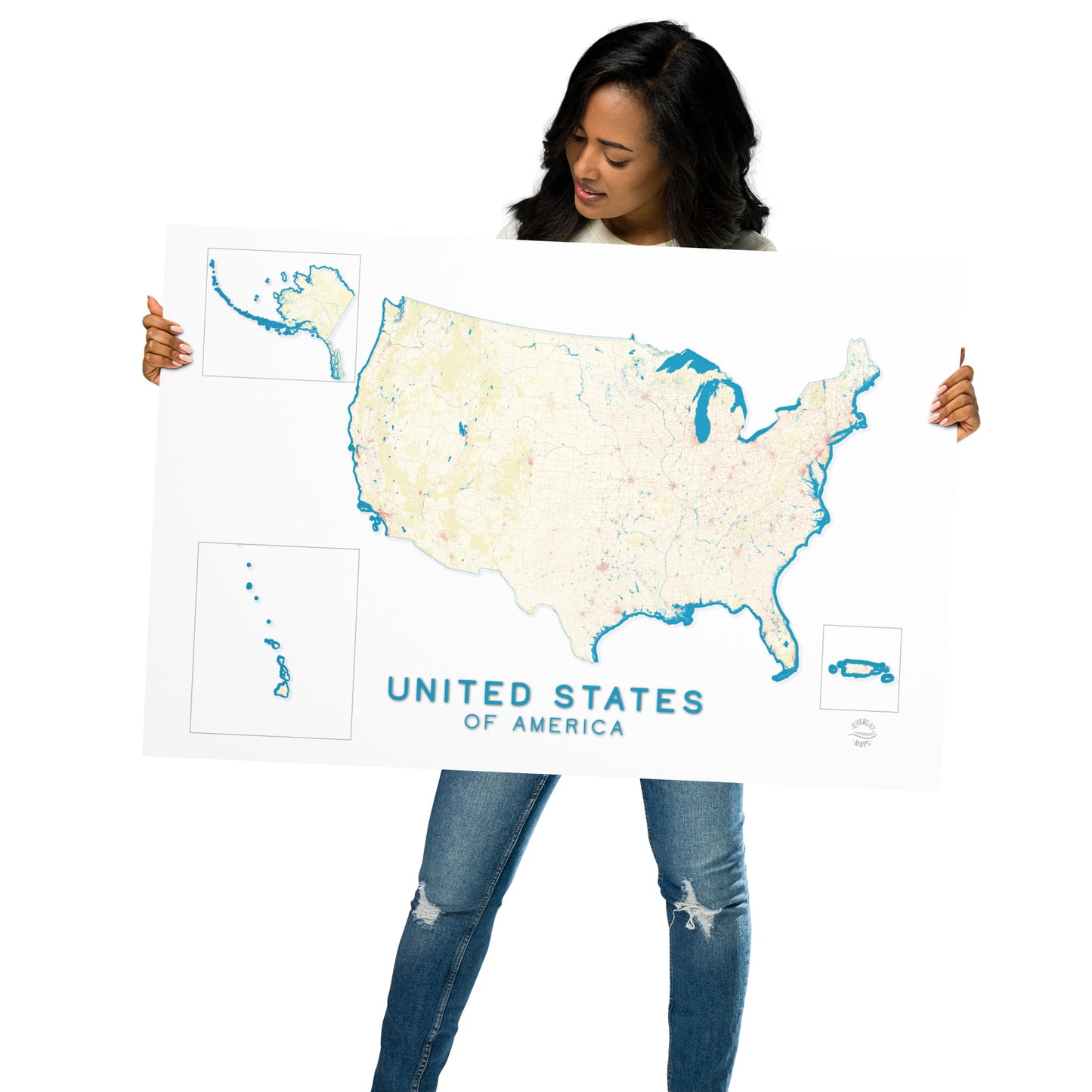 United States of America - USA Map poster