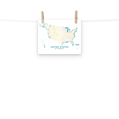 United States of America - USA Map poster