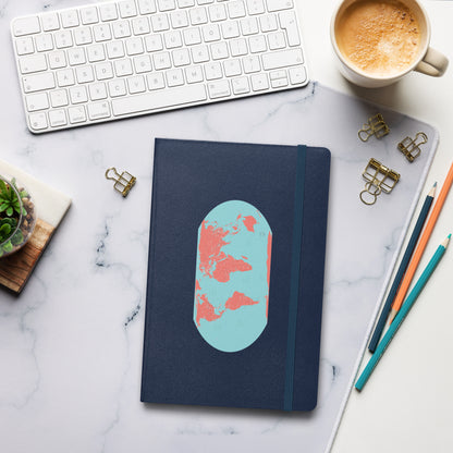 World Map - Hardcover bound notebook