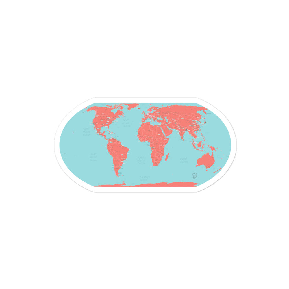 World Map - Bubble-free stickers