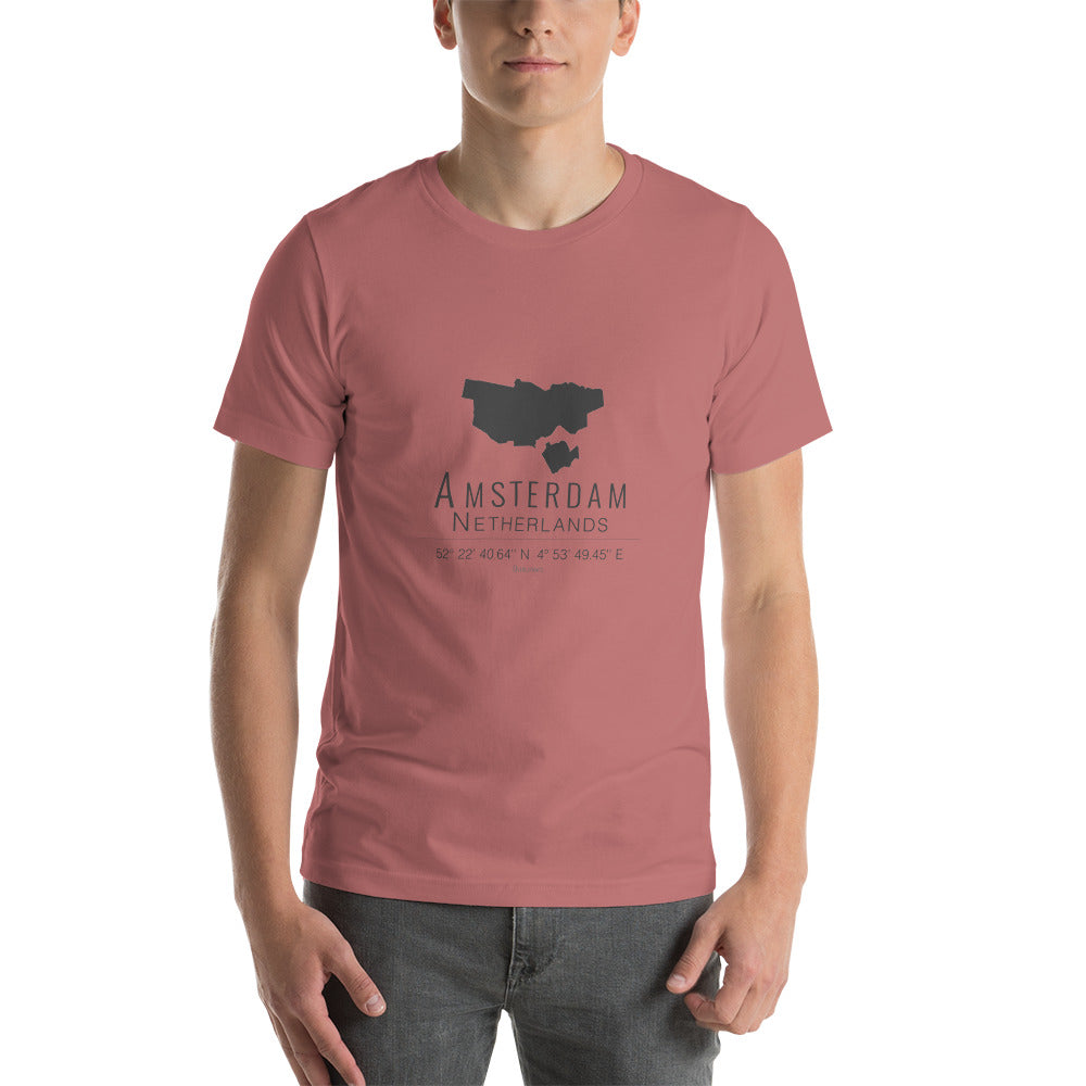 Amsterdam, Niederlande | Karte Unisex T-Shirt